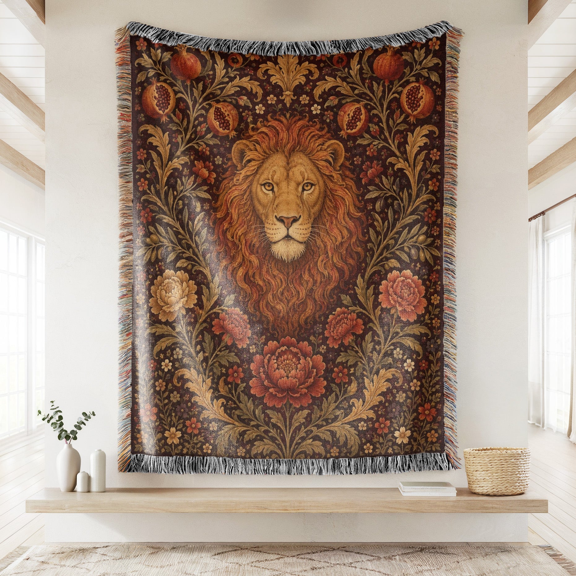 The Pomegranate Lion Blanket Secondary image