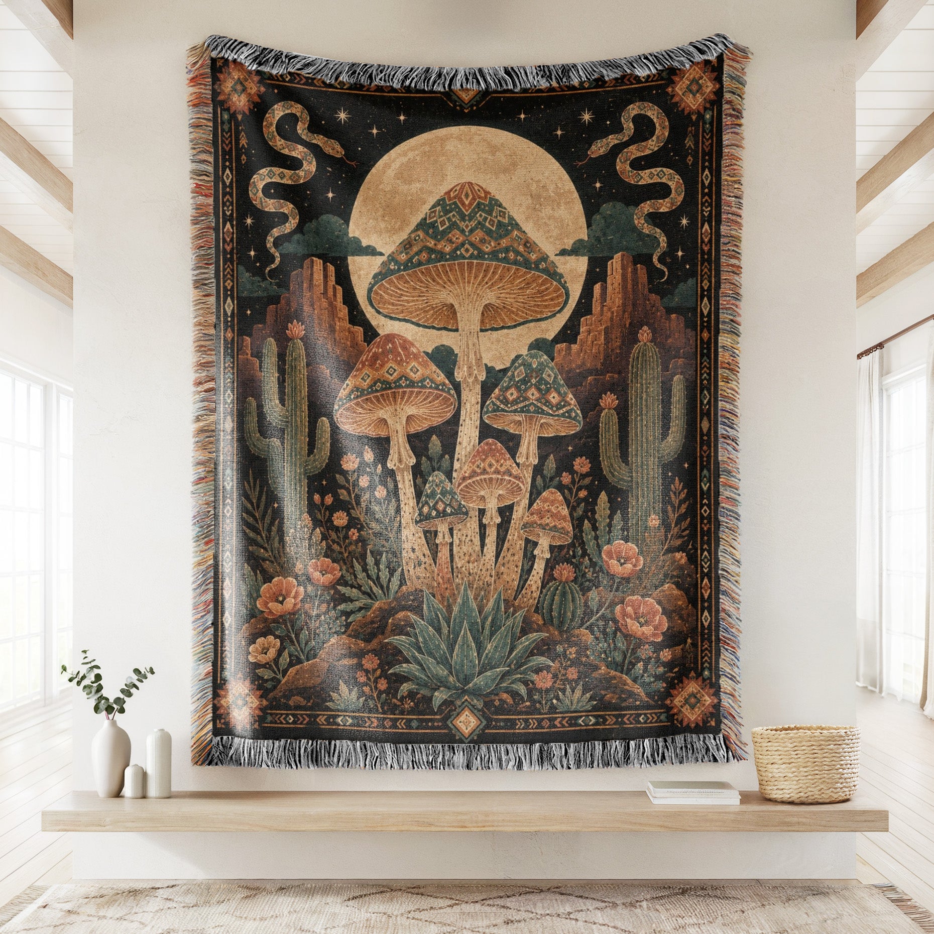 Desert Moon Mushroom Blanket Secondary image