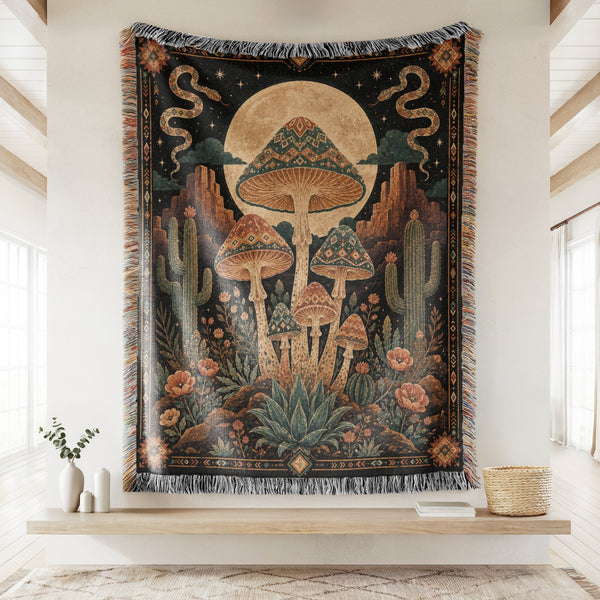 Desert Moon Mushroom Blanket