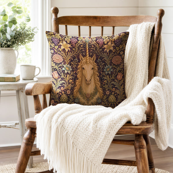 The Unicorn of Grapes – Medieval Botanical Pillow
