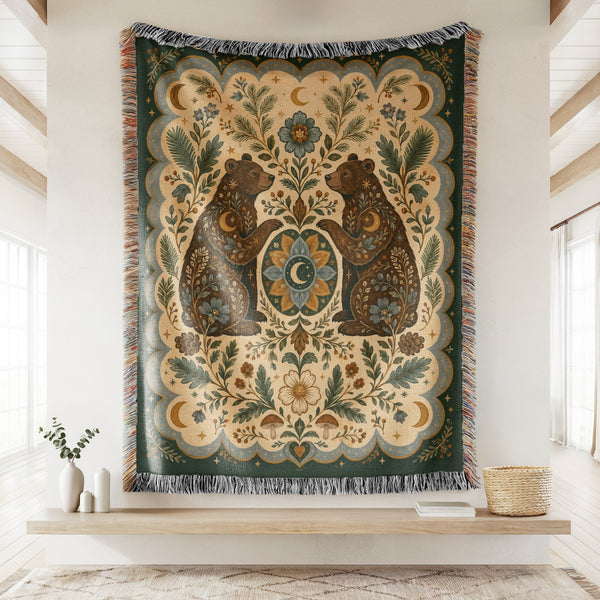Celestial Bear Garden Blanket