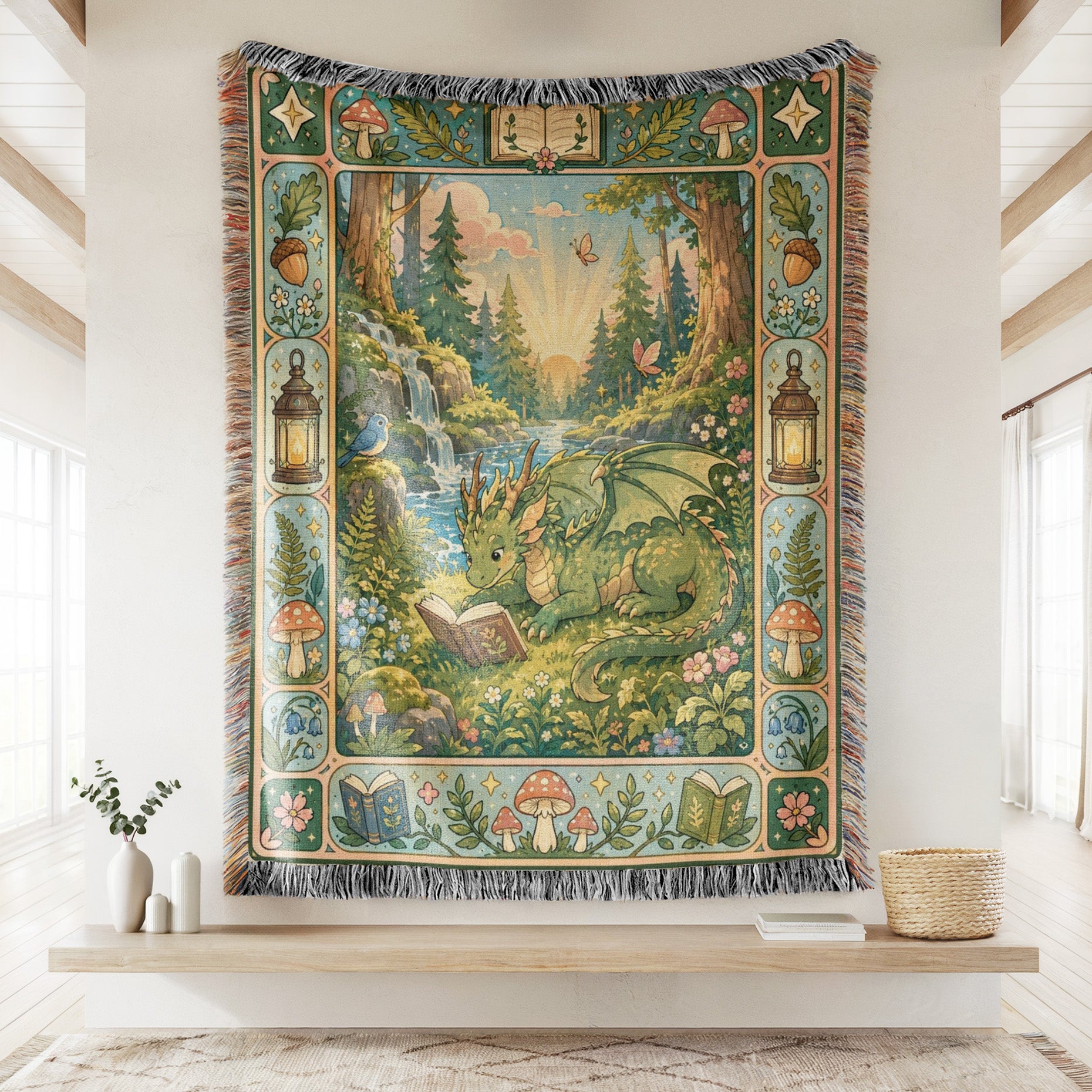 Woodland Dragon Reading Blanket Secondary image