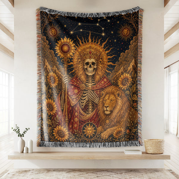 Leo Sun Crown – Gothic Zodiac Blanket