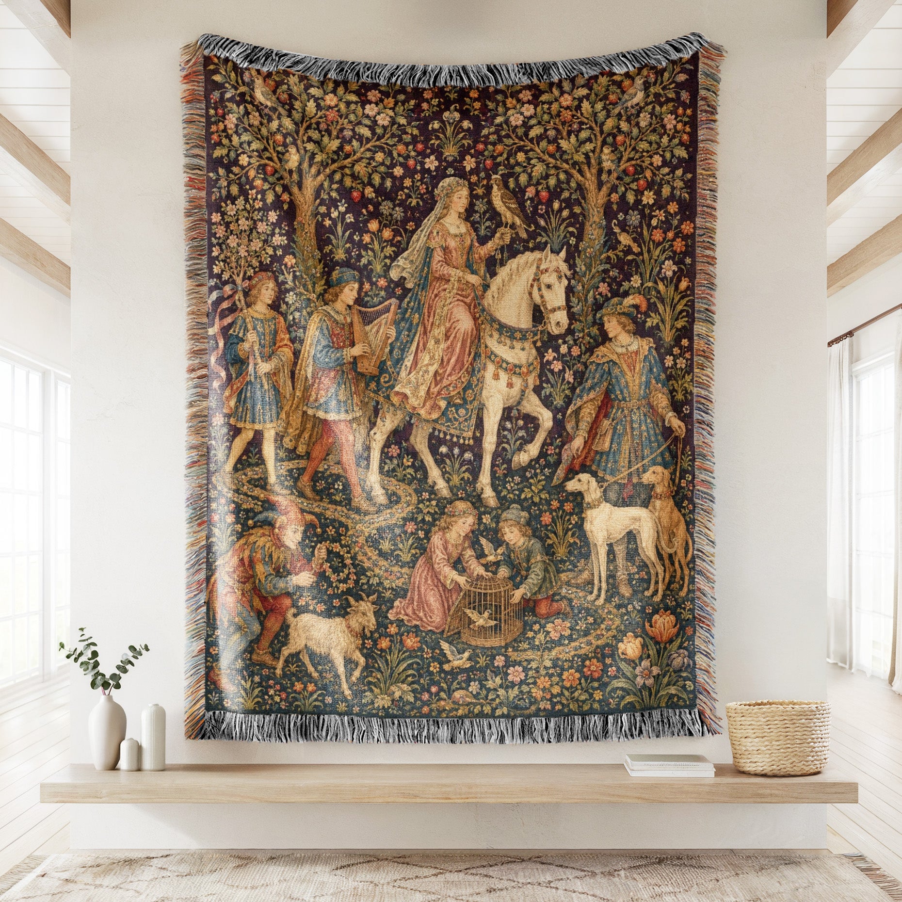The Falconer’s Procession Blanket Secondary image