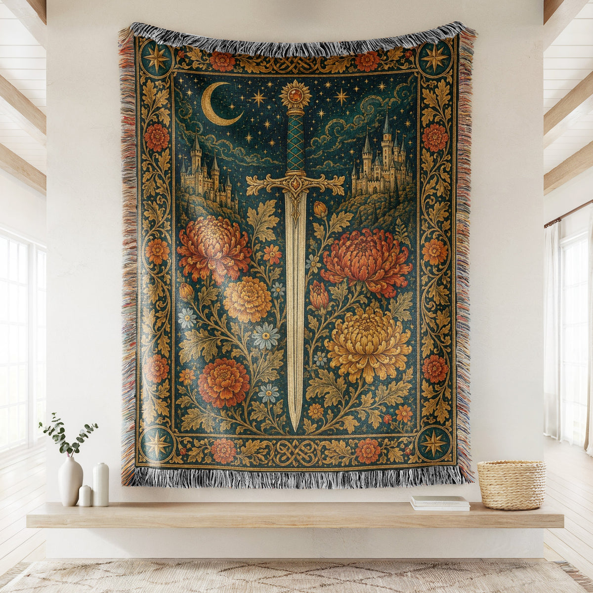The Sunlit Castle Sword Blanket