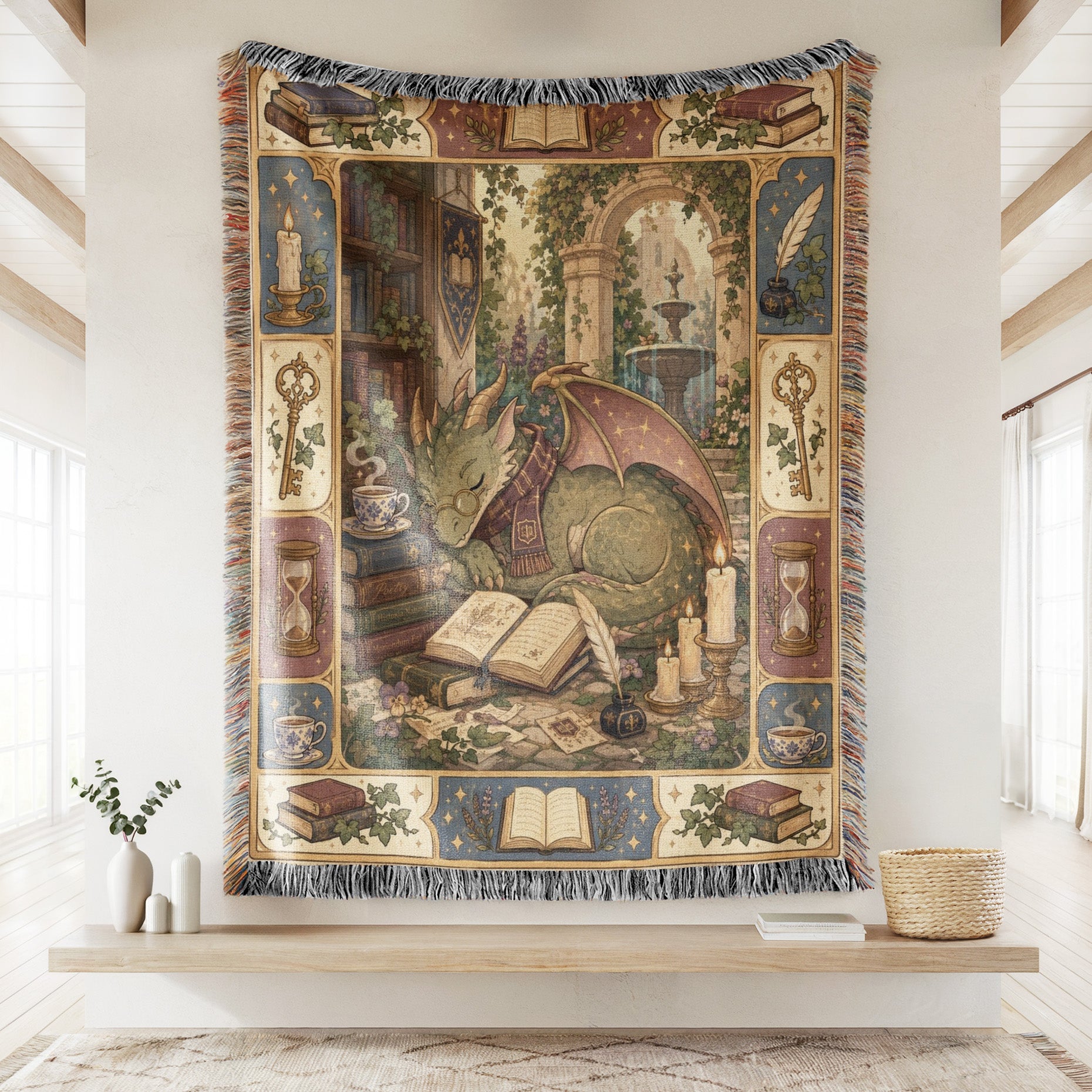 Sleeping Scholar Dragon Blanket Secondary image