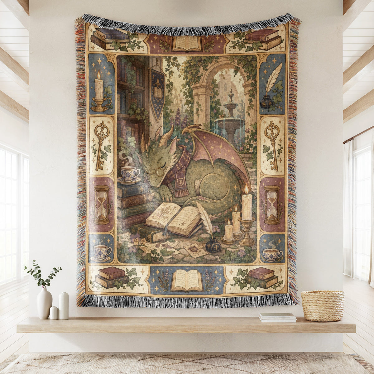 Sleeping Scholar Dragon Blanket
