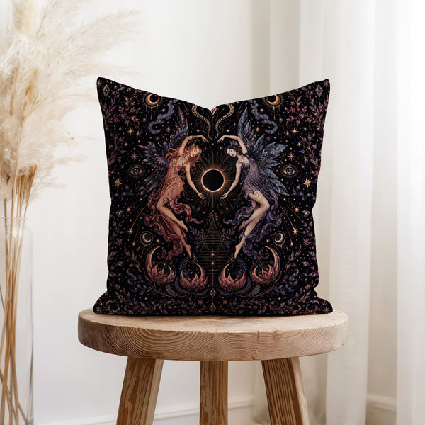 Eclipse Dancers – Dark Celestial Fairy Pillow