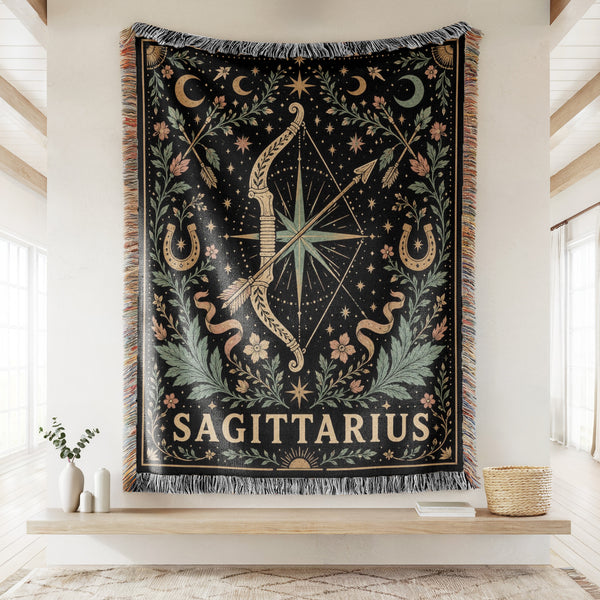 Sagittarius Celestial Archer Zodiac Blanket