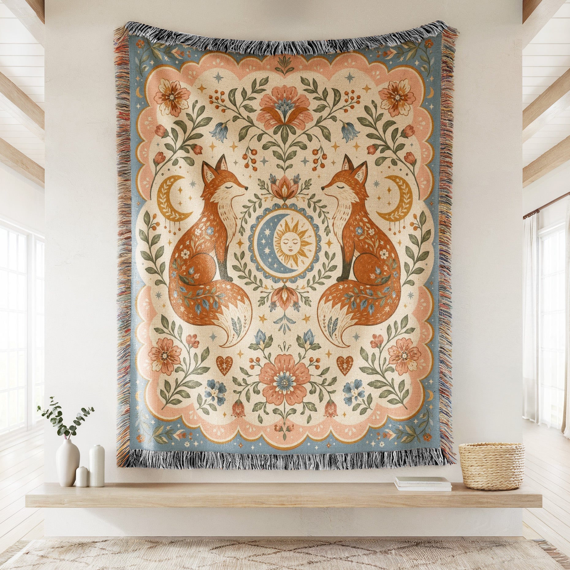 Sun & Moon Fox Blanket Secondary image