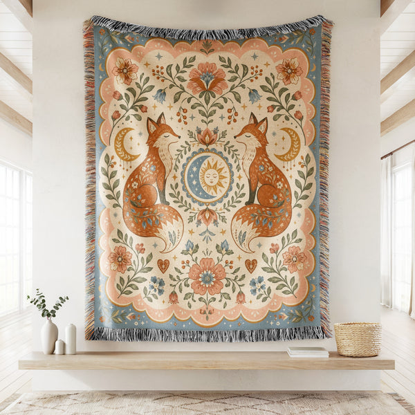 Sun & Moon Fox Blanket