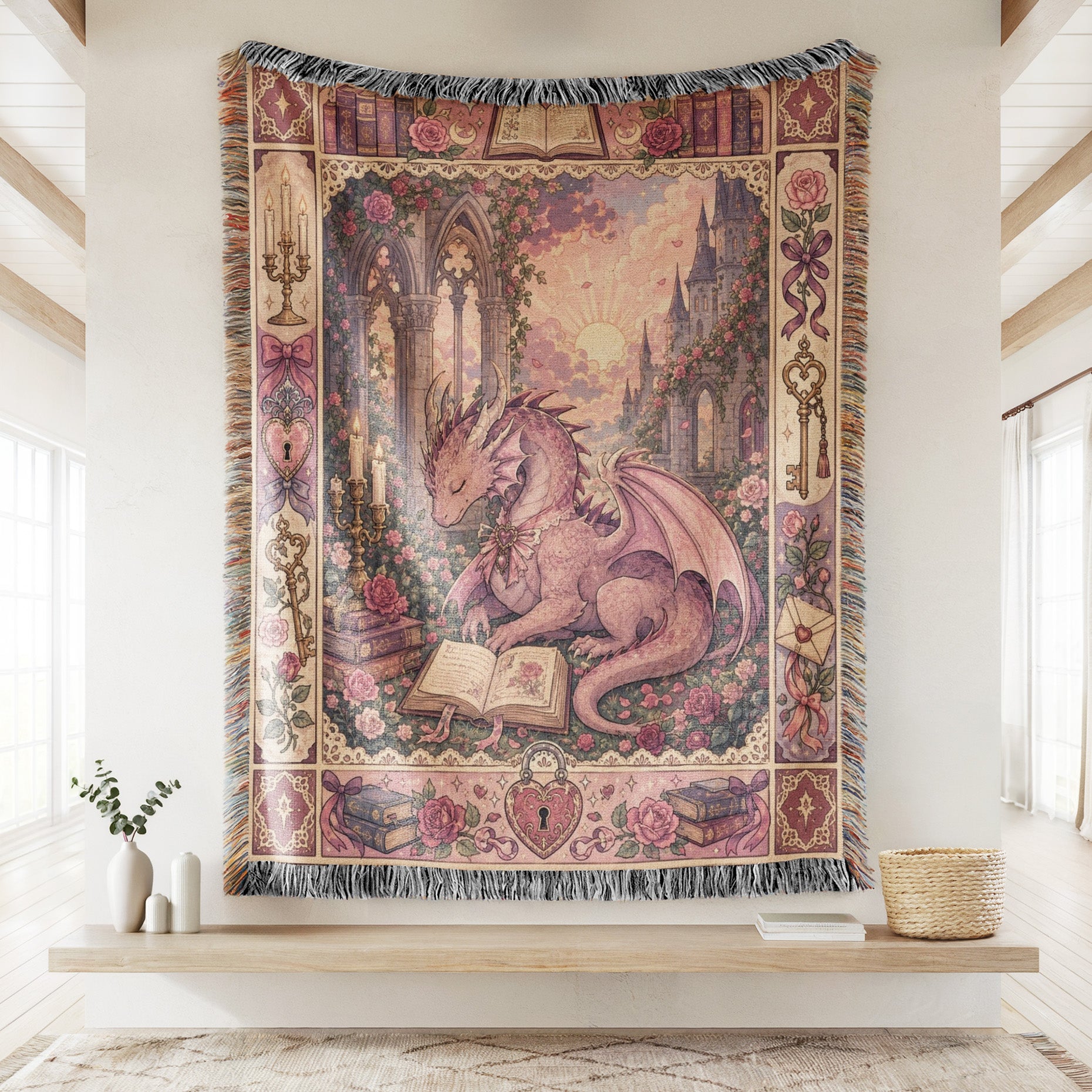 Rose Garden Dragon Reader Blanket Secondary image