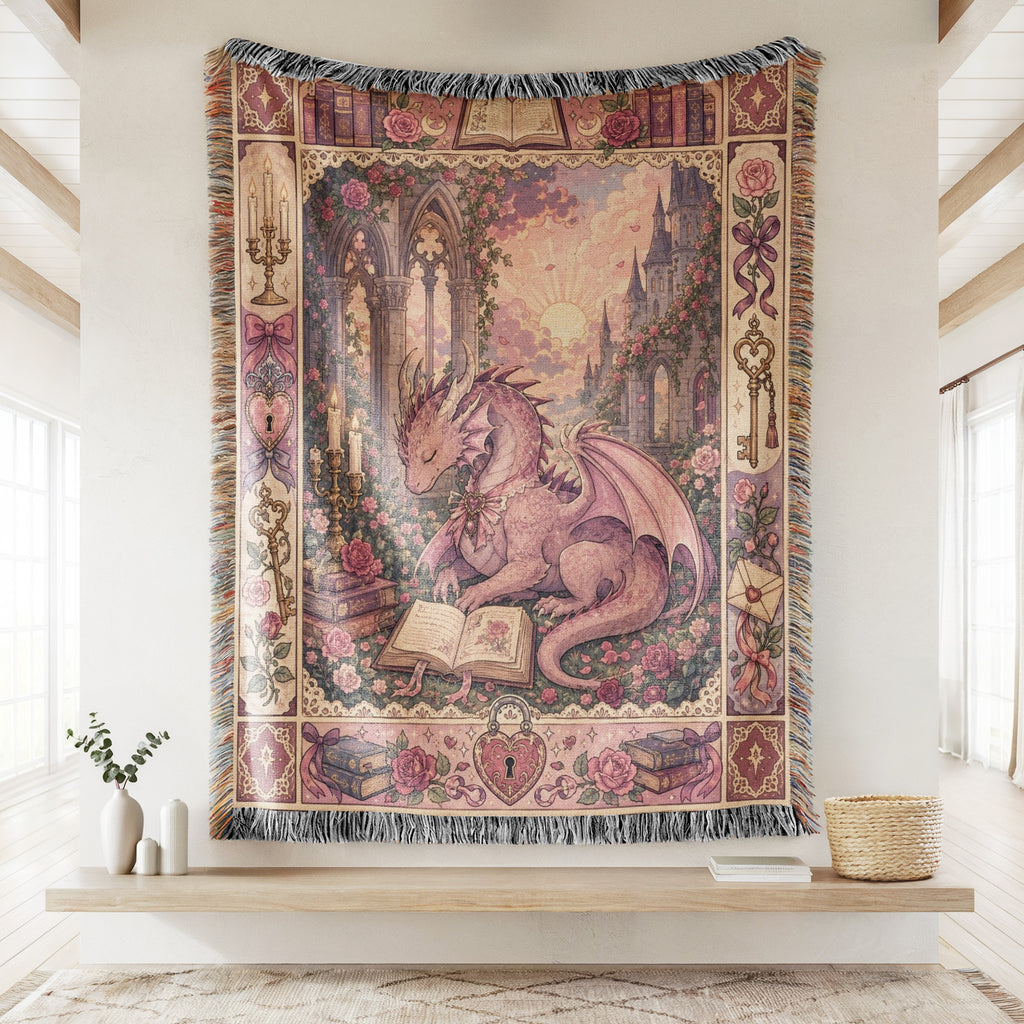 Rose Garden Dragon Reader Blanket