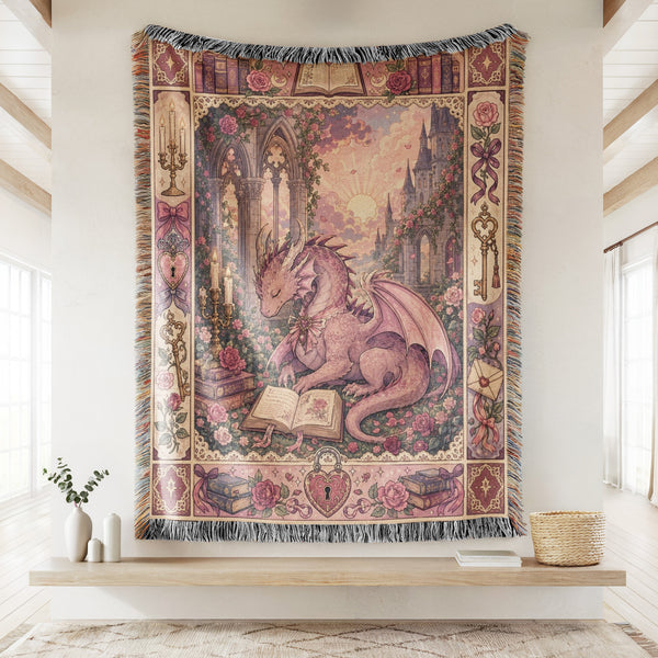 Rose Garden Dragon Reader Blanket