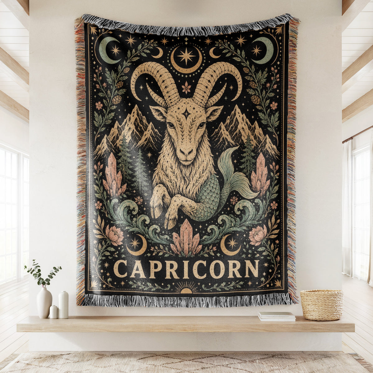 Capricorn Sea-Goat Zodiac Blanket
