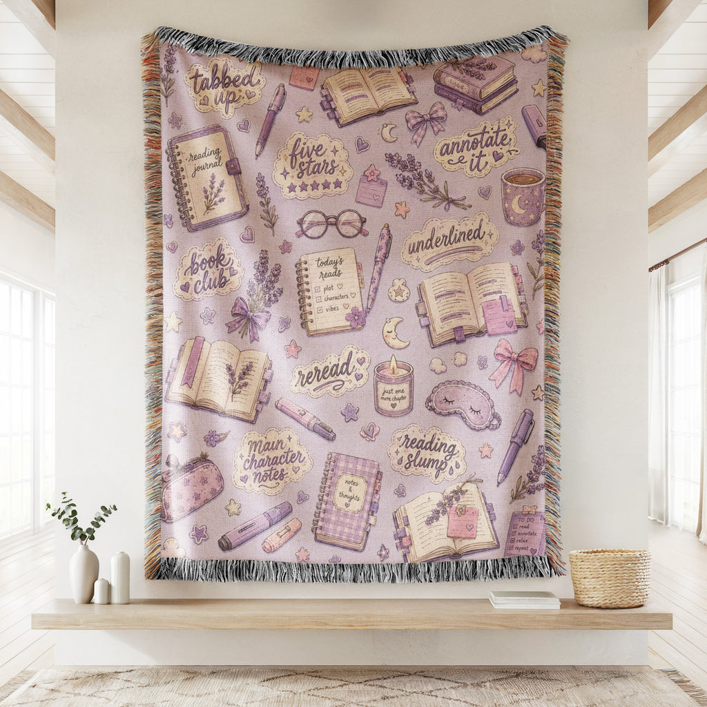 Lavender Reading Journal Blanket