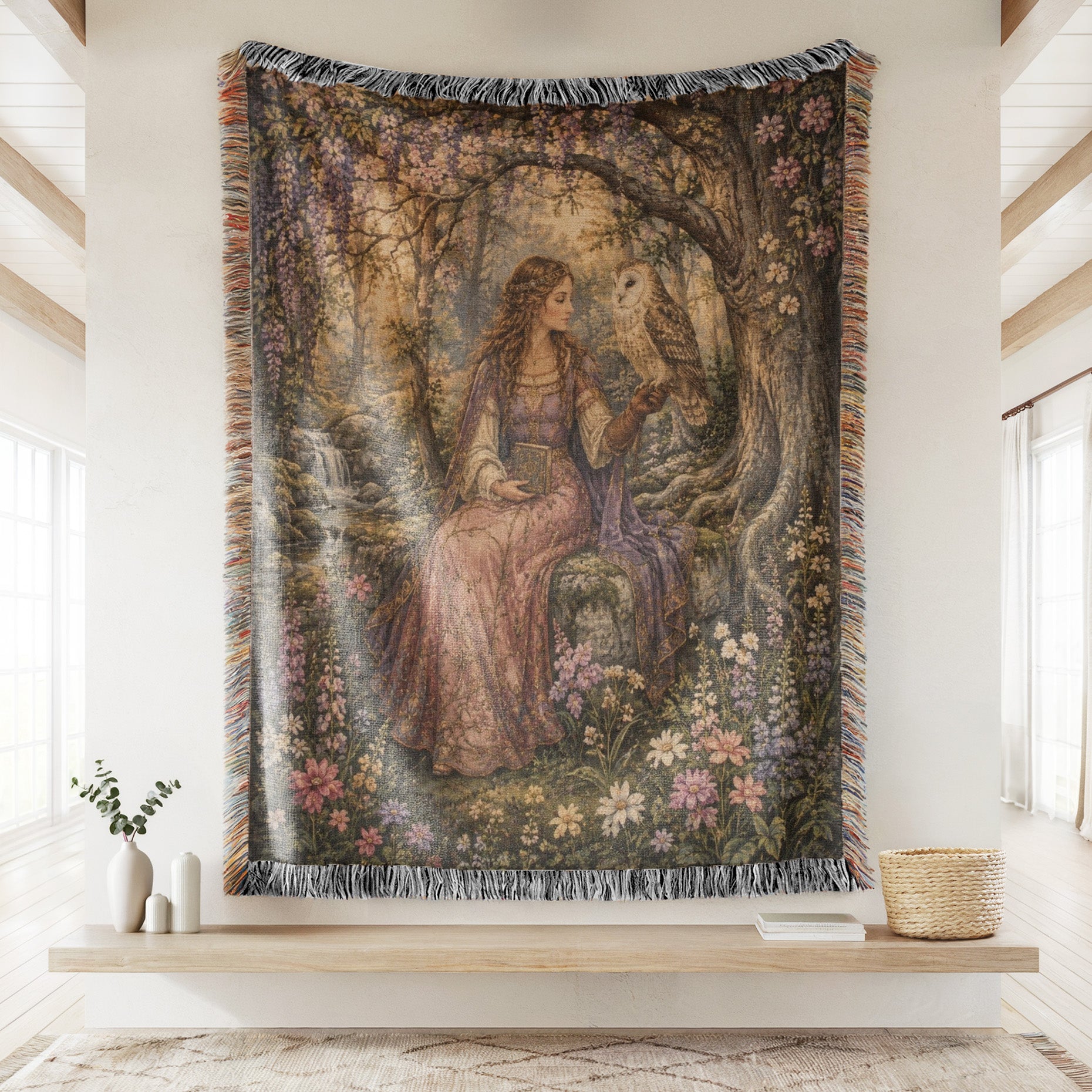 The Owlkeeper’s Wisteria Grove Blanket Secondary image