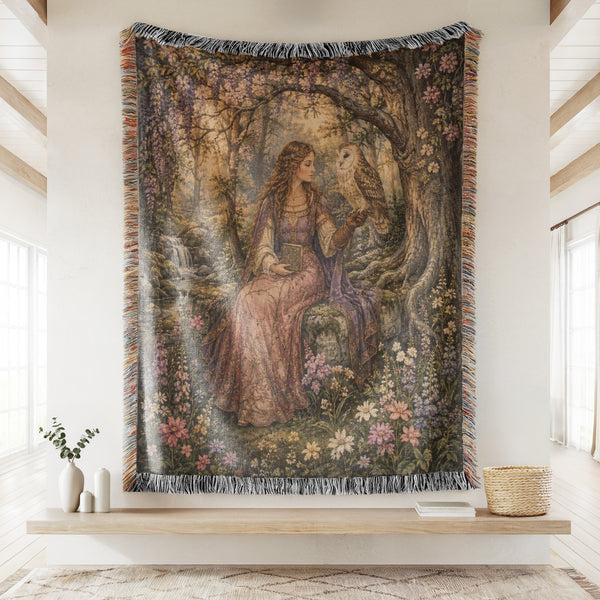 The Owlkeeper’s Wisteria Grove Blanket