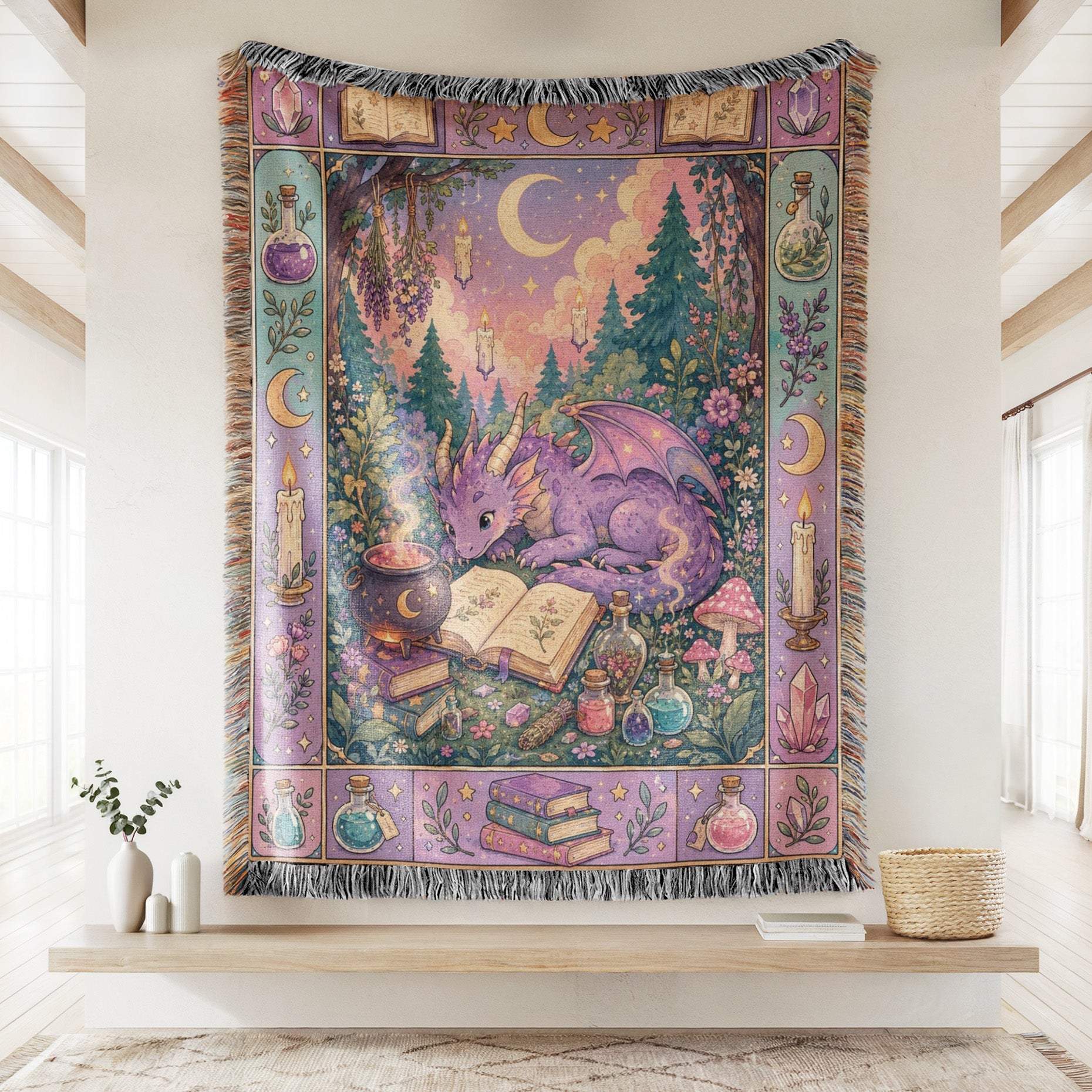 Purple Potion Dragon Reader Blanket Secondary image