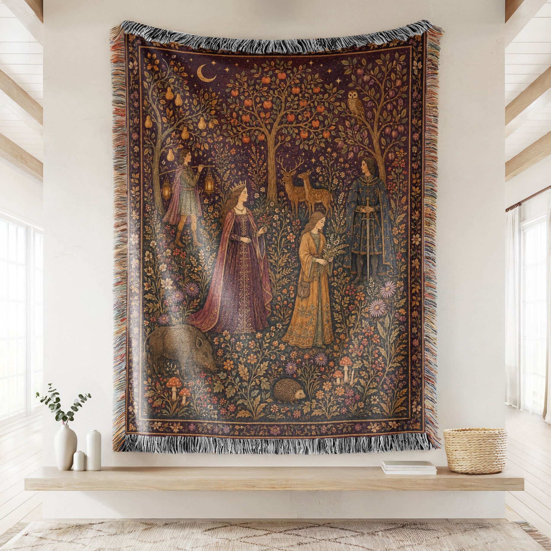 The Moonlit Orchard Court Blanket Secondary image