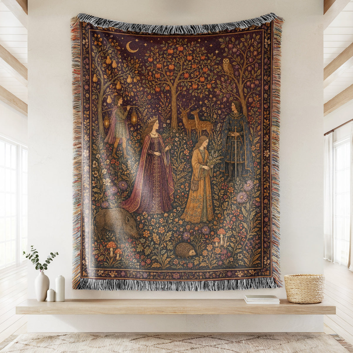 The Moonlit Orchard Court Blanket