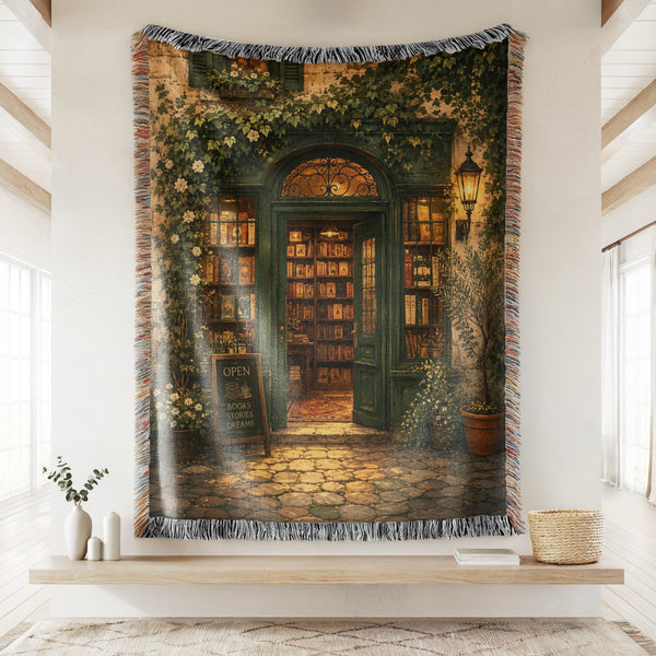 The Lantern-Lit Bookshop Blanket