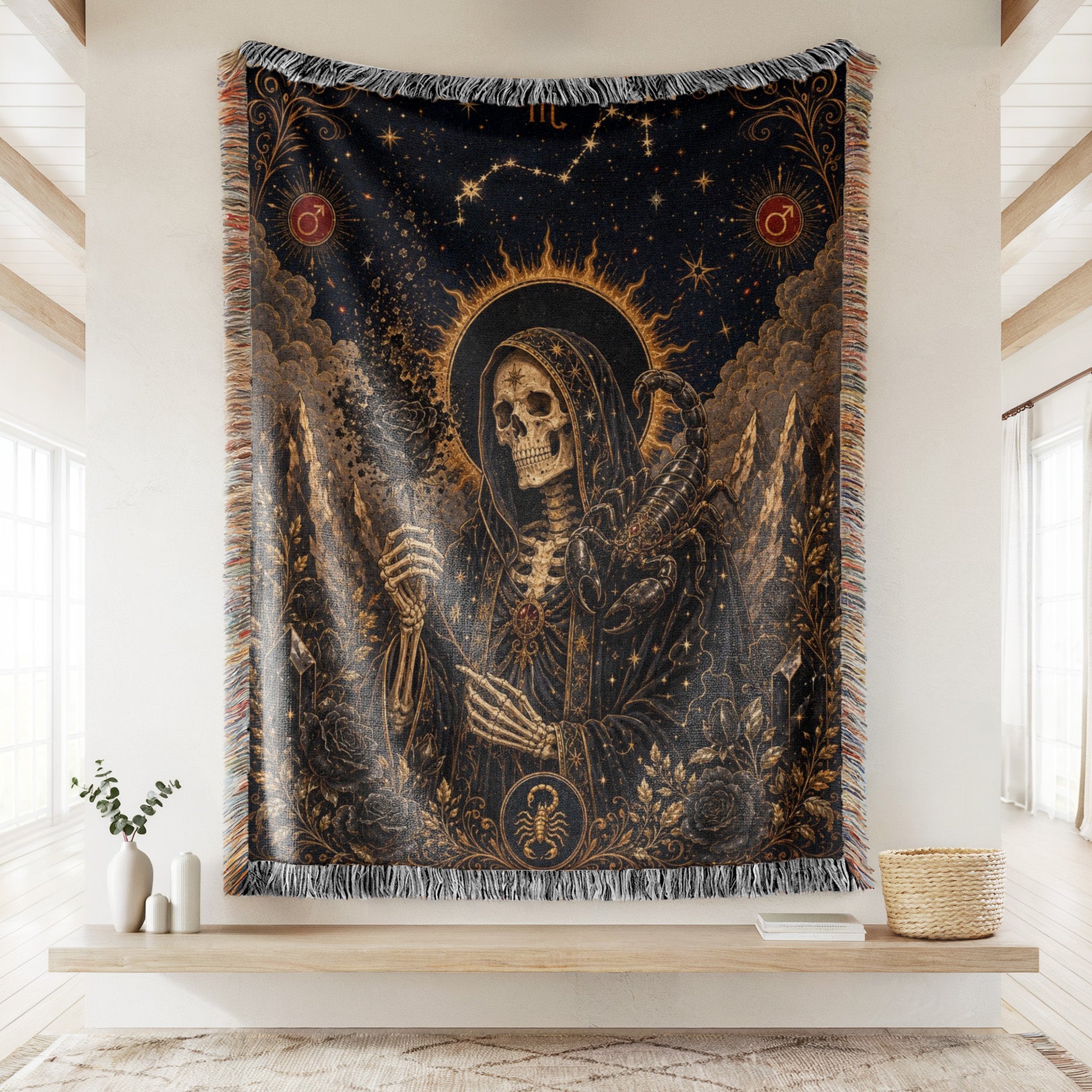 Scorpio Eclipse Keeper – Gothic Zodiac Blanket Secondary image