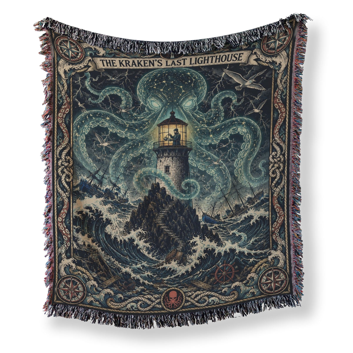 The Kraken's Last Lighthouse Blanket