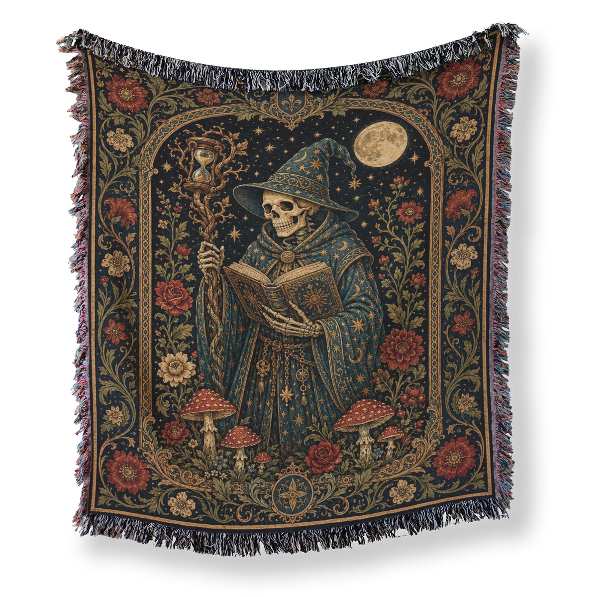 Hourglass Skeleton Wizard Blanket Main image