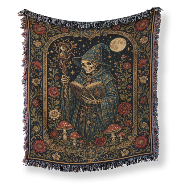 Hourglass Skeleton Wizard Blanket