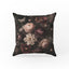Nocturne Bouquet – Dark Floral Moth Pillow