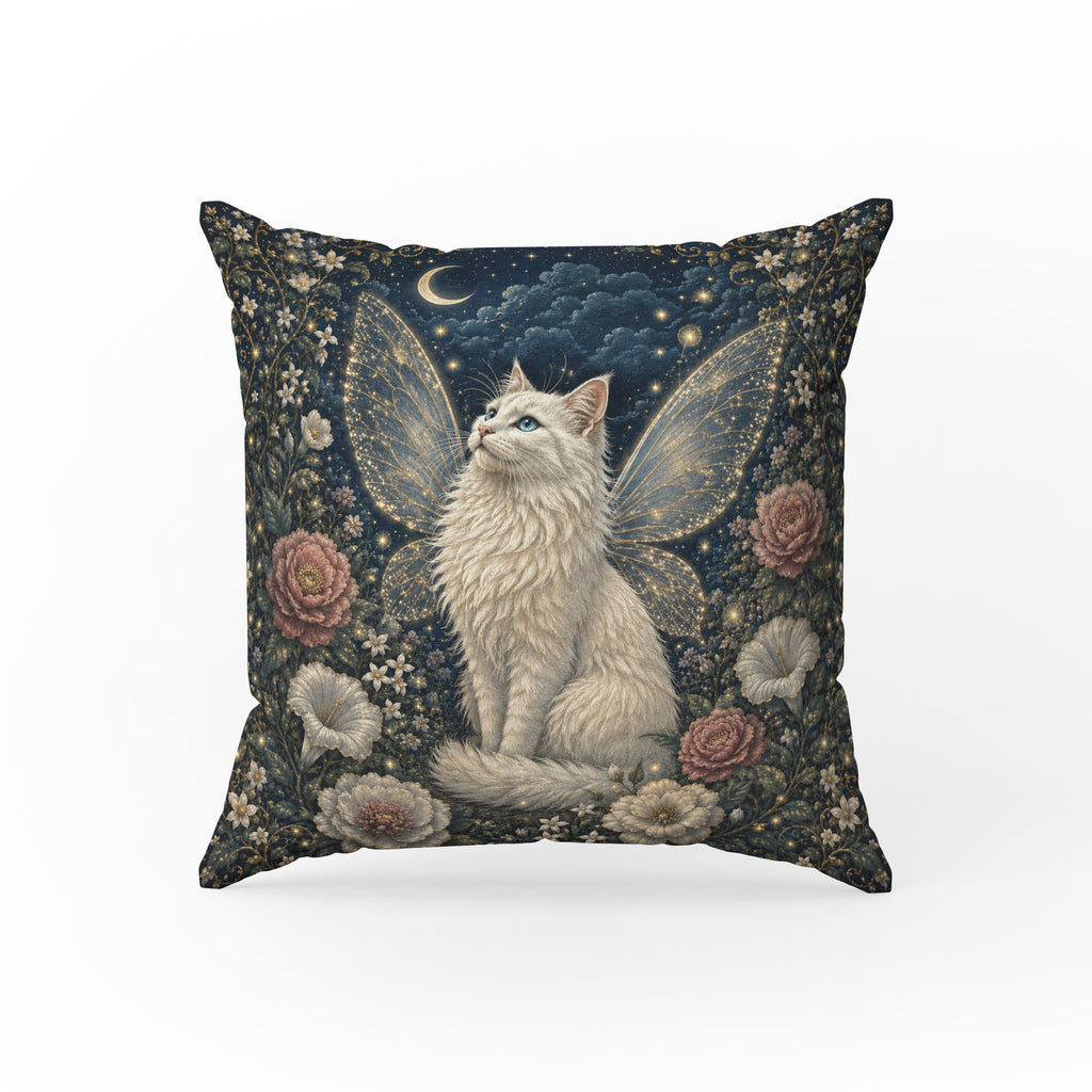 Starlight Familiar – Winged Cat Fairy Pillow