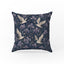 Cranes & Irises – Midnight Floral Pillow