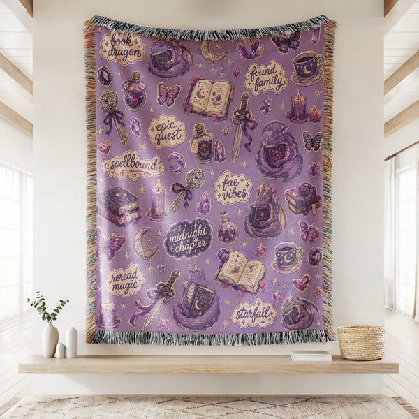 Purple Fantasy Reader Pattern Blanket