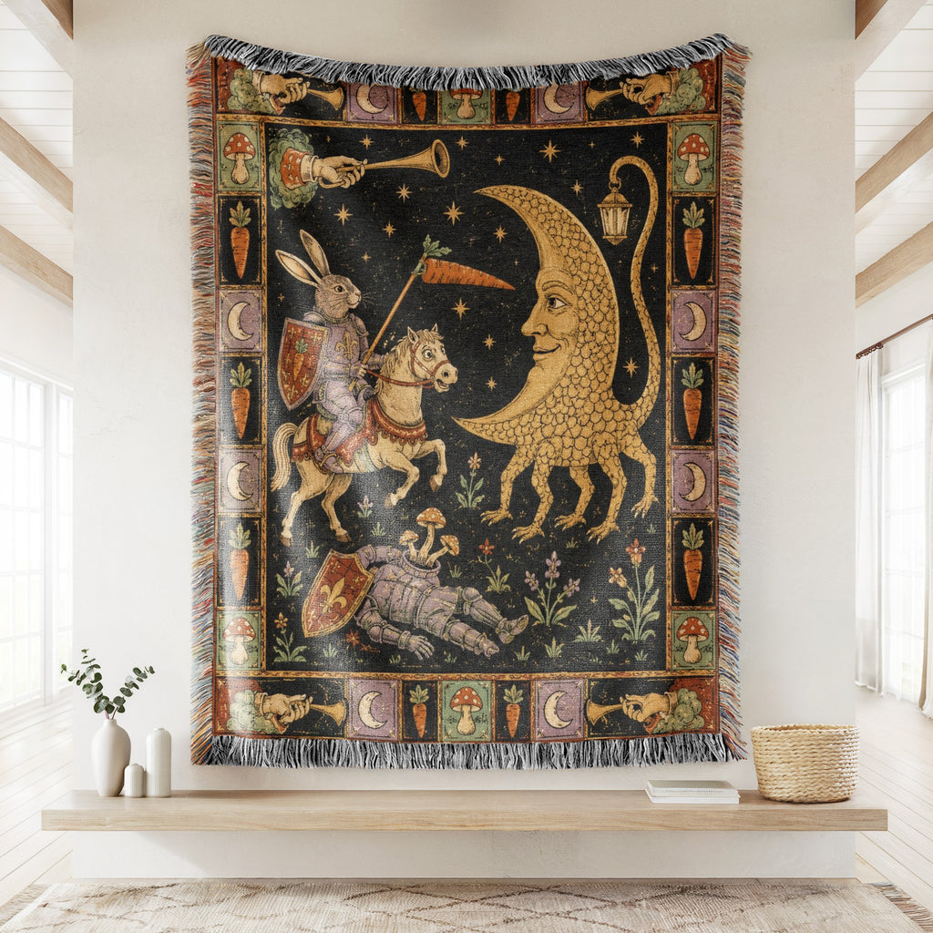 The Rabbit Knight & Moon Beast Blanket
