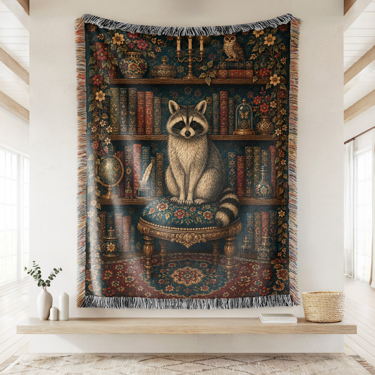 The Raccoon Scholar Library Blanket