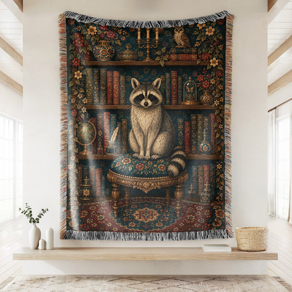 The Raccoon Scholar Library Blanket
