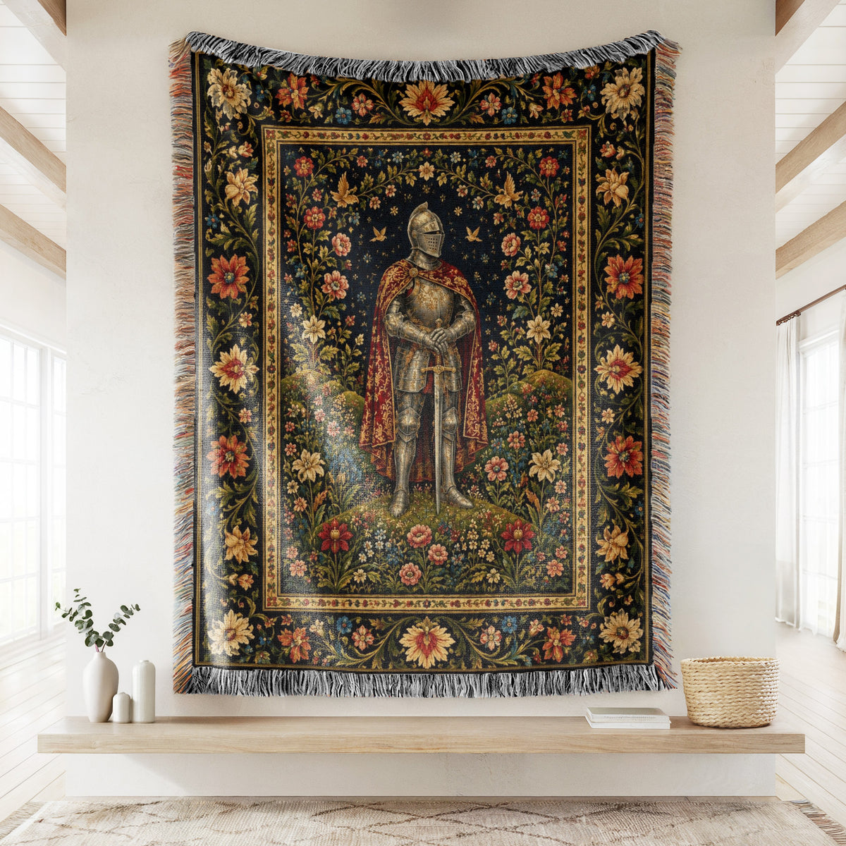 The Knight of the Flowered Vale Blanket
