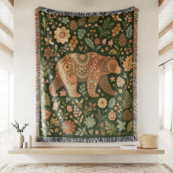 Woodland Honey Bear Blanket