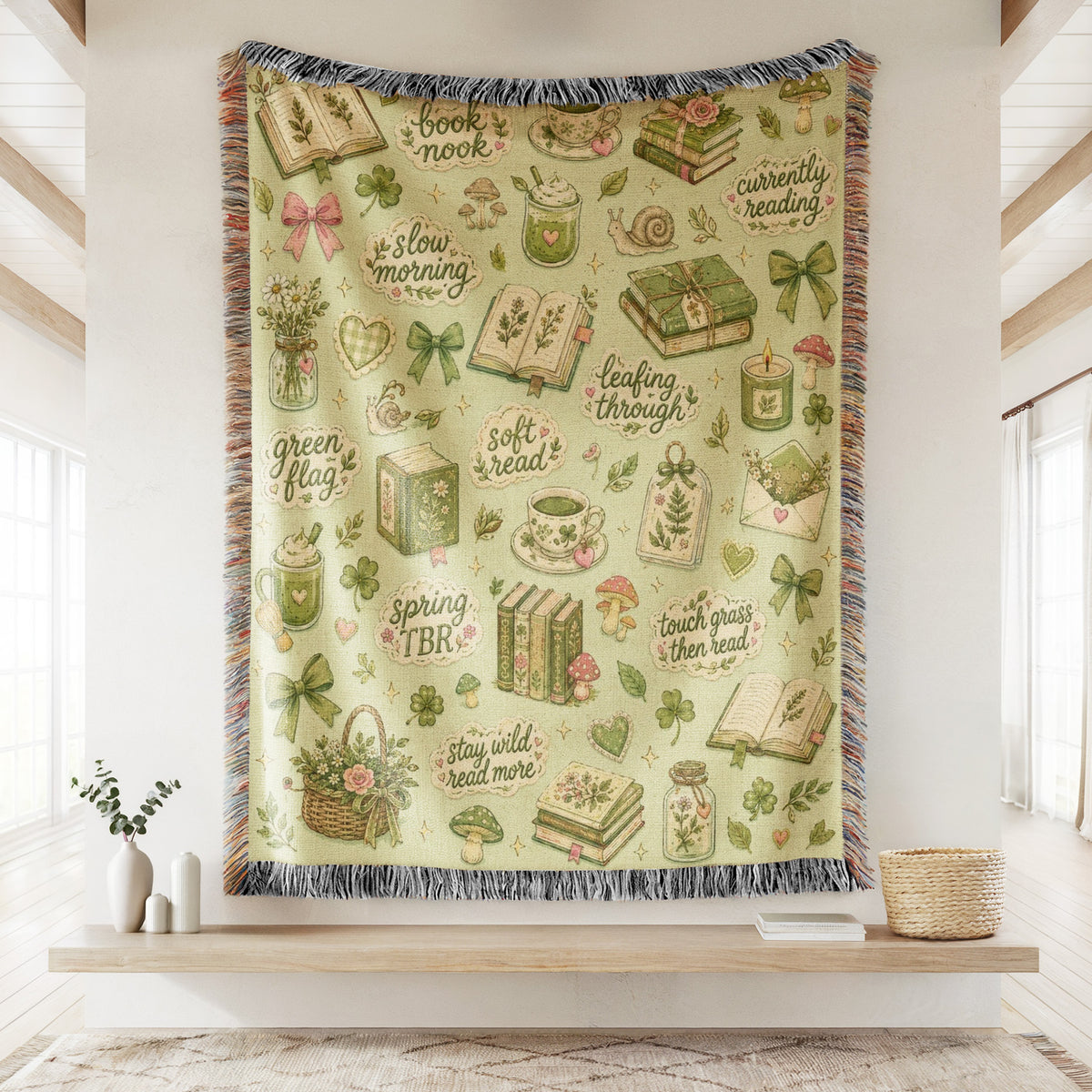 Botanical Book Nook Blanket