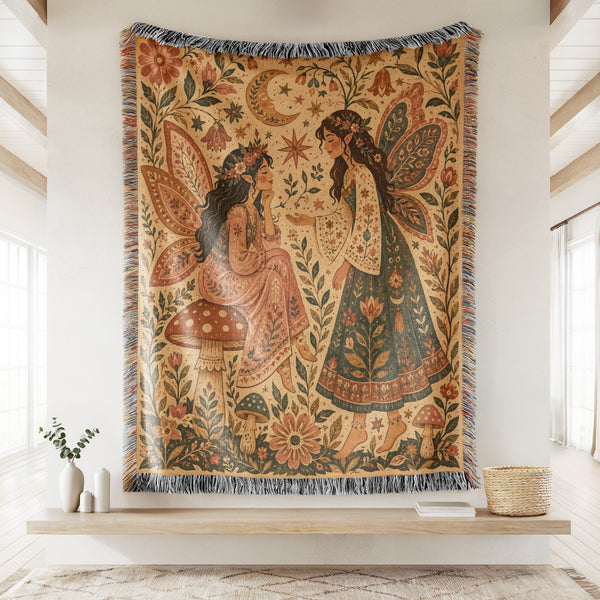 Moonlit Folk Fairies Blanket