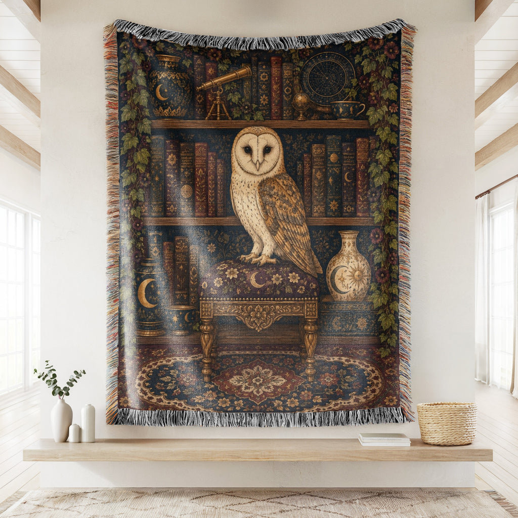 The Astronomer's Owl Library Blanket