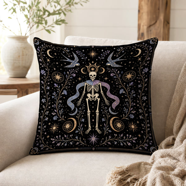 The Celestial Twins – Gemini Gothic Zodiac Pillow
