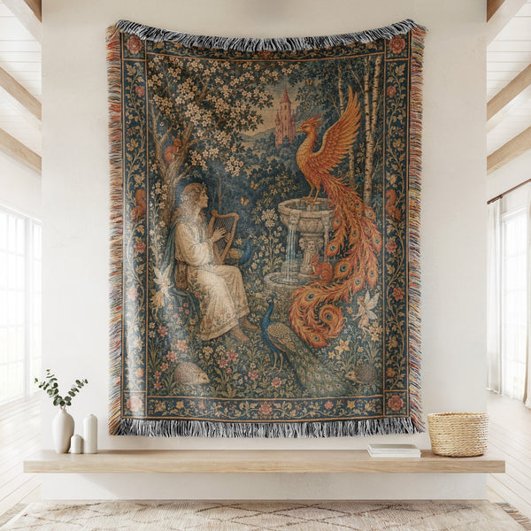 The Phoenix Harp Garden Blanket