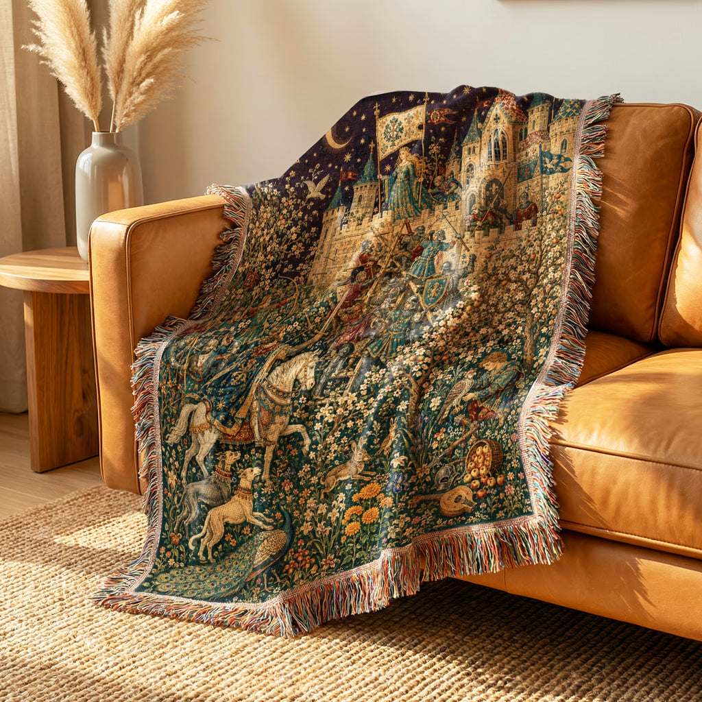 The Moonlit Castle Hunt Blanket