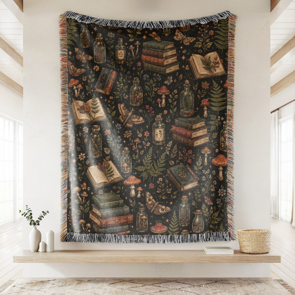 Woodland Apothecary Book Blanket