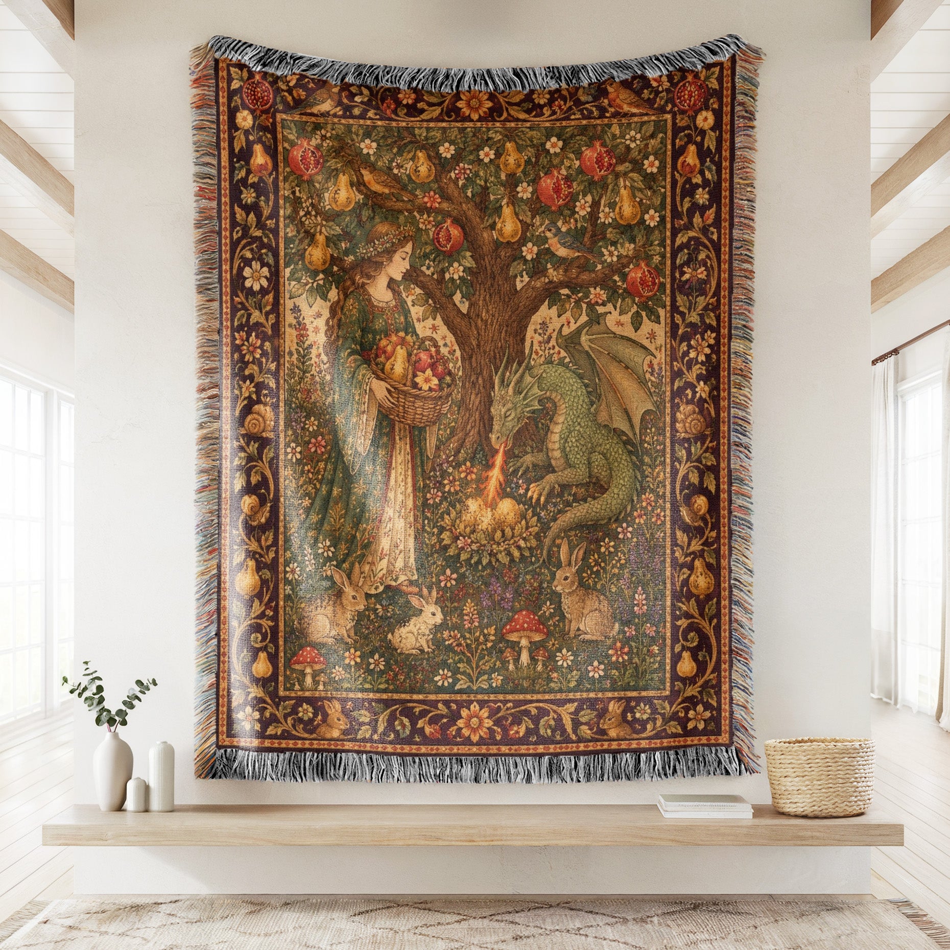 The Dragon of the Orchard Blanket Secondary image