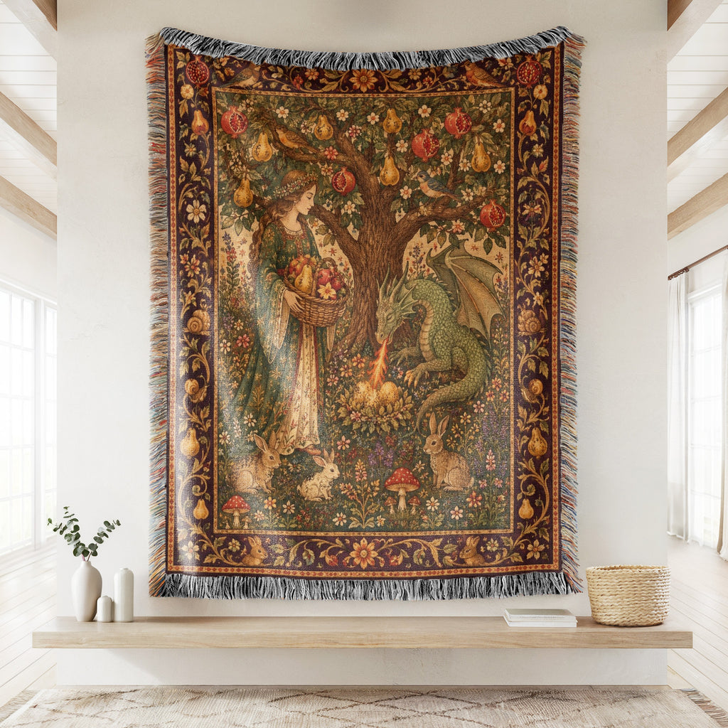 The Dragon of the Orchard Blanket