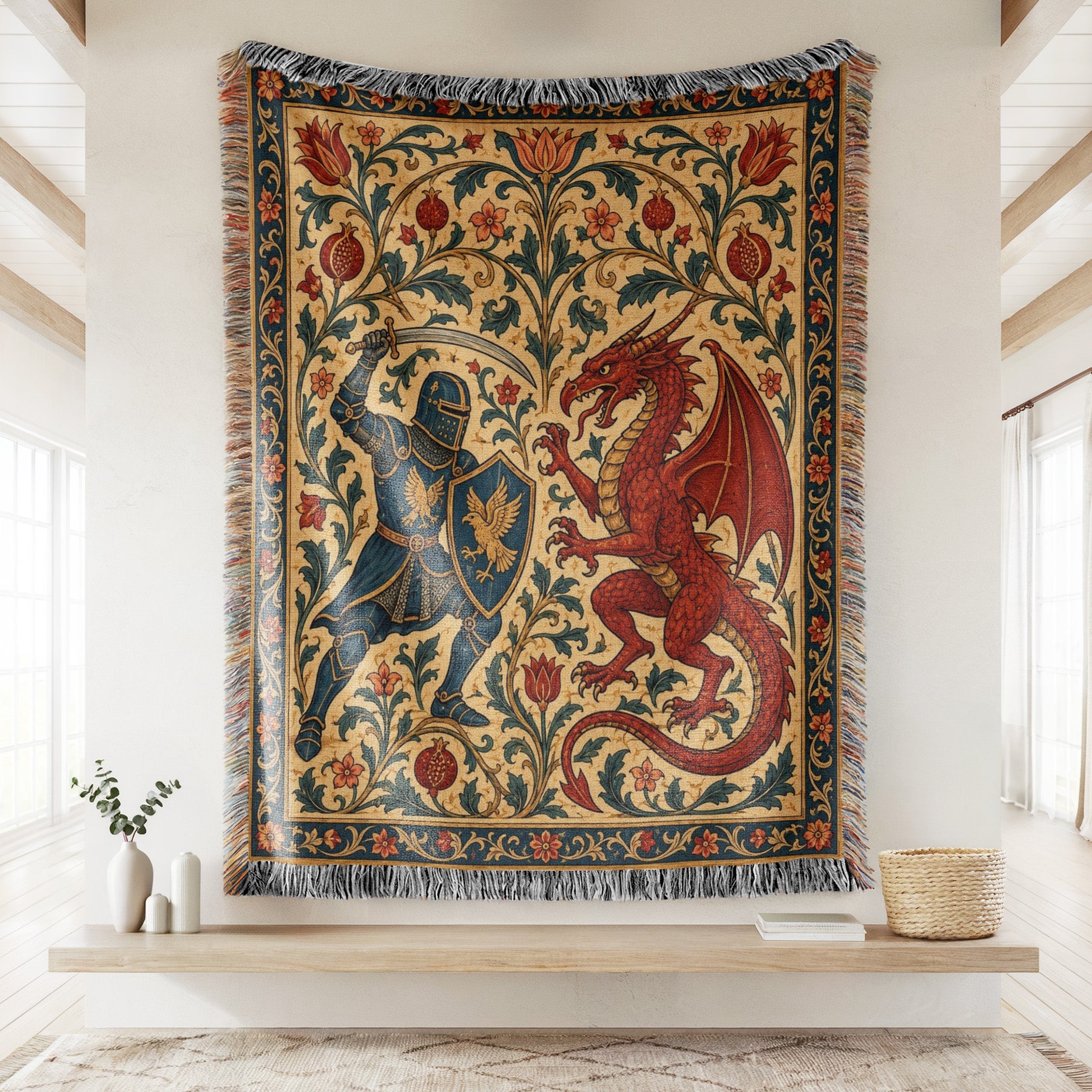 The Pomegranate Dragon Duel Blanket Secondary image