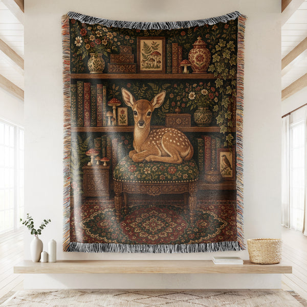 The Woodland Deer Library Blanket